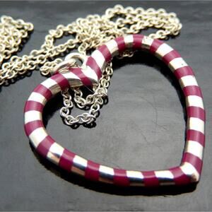 Tiffany Paloma Picasso Palina Venezia Enamel Heart Necklace in Sterling Silver